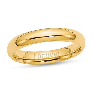 Flat gold wedding on sale band