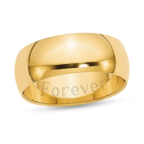 Ladies' 5.0mm Light Comfort-Fit Engravable Wedding Band (1 Line