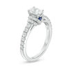 Thumbnail Image 1 of Vera Wang Love Collection 0.95 CT. T.W. Oval Diamond Collar Engagement Ring in 14K White Gold