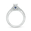 Vera Wang Love Collection 0.95 CT. T.W. Oval Diamond Collar Engagement Ring in 14K White Gold