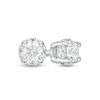 Thumbnail Image 1 of 0.25 CT. T.W. Certified Canadian Diamond Frame Stud Earrings in 14K White Gold (I/I2)