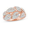 Thumbnail Image 0 of 0.30 CT. T.W. Diamond Leaf and Vine Ring in 10K Rose Gold