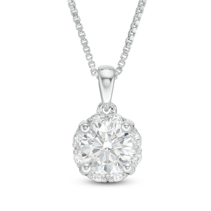 0.75 CT. T.W. Certified Canadian Diamond Frame Pendant in 14K White Gold (I/I2)|Peoples Jewellers