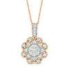 Thumbnail Image 0 of 0.45 CT. T.W. Composite Diamond Flower Pendant in 10K Rose Gold