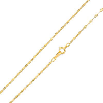 1.83mm Chain Necklace in Solid 14K Gold