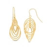 Thumbnail Image 0 of Diamond-Cut Layered Circles Drop Earrings in 14K Gold