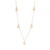 Rose Cut-Out Station Necklace in 14K Gold