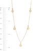 Rose Cut-Out Station Necklace in 14K Gold