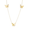 Thumbnail Image 0 of Triple Butterfly Station Necklace in 14K Gold