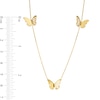 Thumbnail Image 2 of Triple Butterfly Station Necklace in 14K Gold