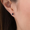 Thumbnail Image 1 of 4.0mm Blue Sapphire Solitaire Stud Earrings in 14K Gold