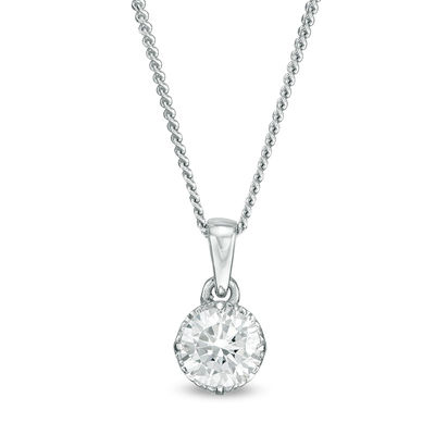 Peoples 100-Year Anniversary CT. Certified Canadian Diamond Solitaire Pendant in 14K White Gold (I/I1