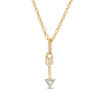 Diamond Accent Arrow Charm Pendant in 10K Gold