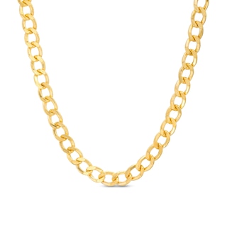 5.7mm Cuban Curb Chain Necklace in Hollow 10K Gold