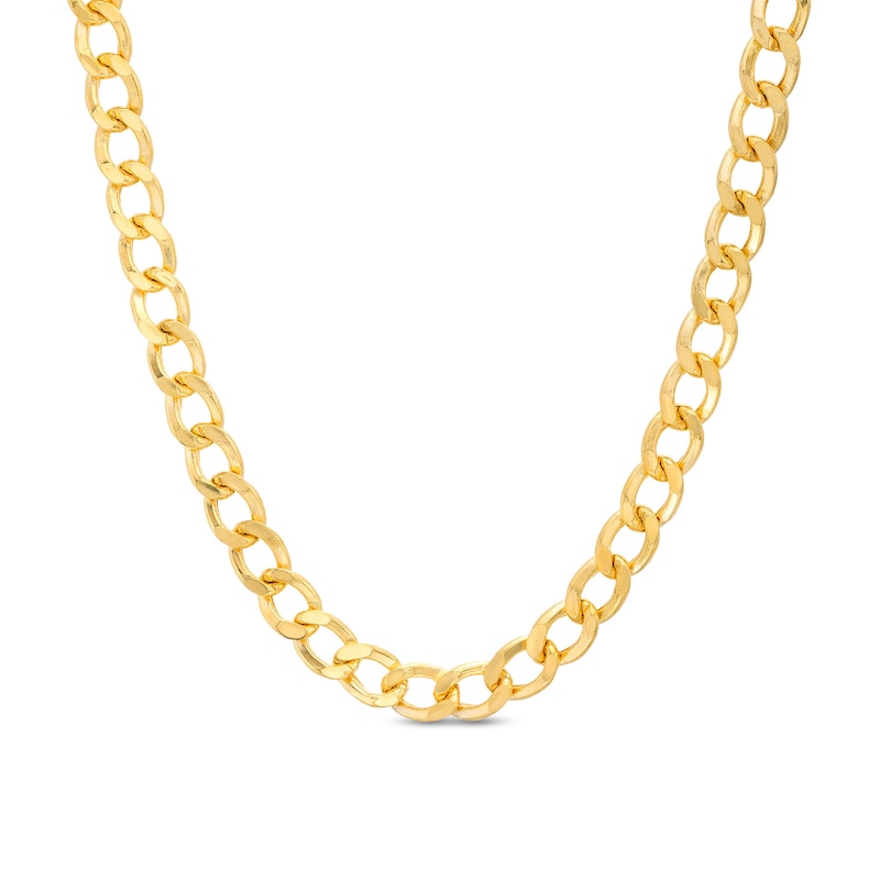 5.7mm Cuban Curb Chain Necklace in Hollow 10K Gold