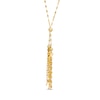 Thumbnail Image 0 of Mirror Flat-Link Chain Tassel Necklace in 14K Gold - 17"