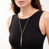 Thumbnail Image 1 of Mirror Flat-Link Chain Tassel Necklace in 14K Gold - 17"