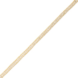 Cubic Zirconia Mesh Chain Bracelet in 14K Gold - 7.5&quot;