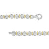 0.087 CT. T.W. Diamond Alternating Vertical Bar Bracelet in Sterling Silver and 10K Gold - 7.25"