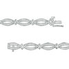 0.58 CT. T.W. Diamond Open Marquise Bracelet in 10K White Gold - 7.25"