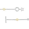 Thumbnail Image 1 of 0.147 CT. T.W. Diamond Star Station Bracelet in Sterling Silver and 10K Gold - 7.25"