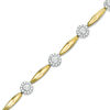 0.23 CT. T.W. Diamond Frame Bracelet in Sterling Silver and 10K Gold - 7.25"