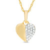 Thumbnail Image 0 of 0.10 CT. T.W. Diamond Heart Pendant in 10K Gold