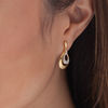 Thumbnail Image 1 of 0.20 CT. T.W. Diamond Double Teardrop Earrings in 10K Gold