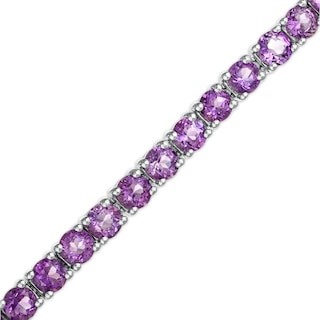 4.0mm Amethyst Tennis Bracelet in Sterling Silver