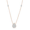 Thumbnail Image 0 of 0.25 CT. T.W. Composite Diamond Teardrop Station Necklace in 10K Rose Gold