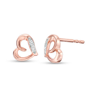 Kay jewelers rose gold heart clearance earrings