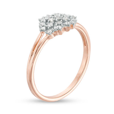 0.18 CT. T.W. Diamond Scatter Ring in 10K Rose Gold