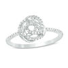 0.145 CT. T.W. Diamond Love Knot Ring in 10K White Gold