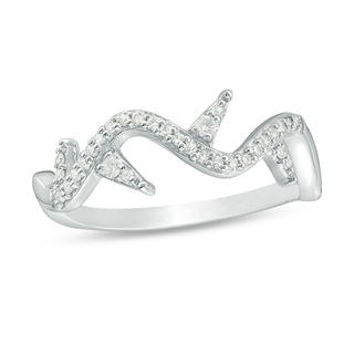 0.15 CT. T.W. Diamond Thorn Ring in Sterling Silver