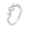 Thumbnail Image 3 of 0.15 CT. T.W. Diamond Thorn Ring in Sterling Silver