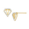 0.07 CT. T.W. Diamond Geometric Diamond-Shaped Stud Earrings in 10K Gold