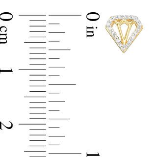 0.07 CT. T.W. Diamond Geometric Diamond-Shaped Stud Earrings in 10K Gold