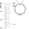 Thumbnail Image 3 of 0.12 CT. T.W. Diamond Open Circle Pendant in 10K White Gold - 17&quot;