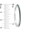 Thumbnail Image 2 of 0.45 CT. T.W. Black Diamond Crossover Hoop Earrings in Sterling Silver