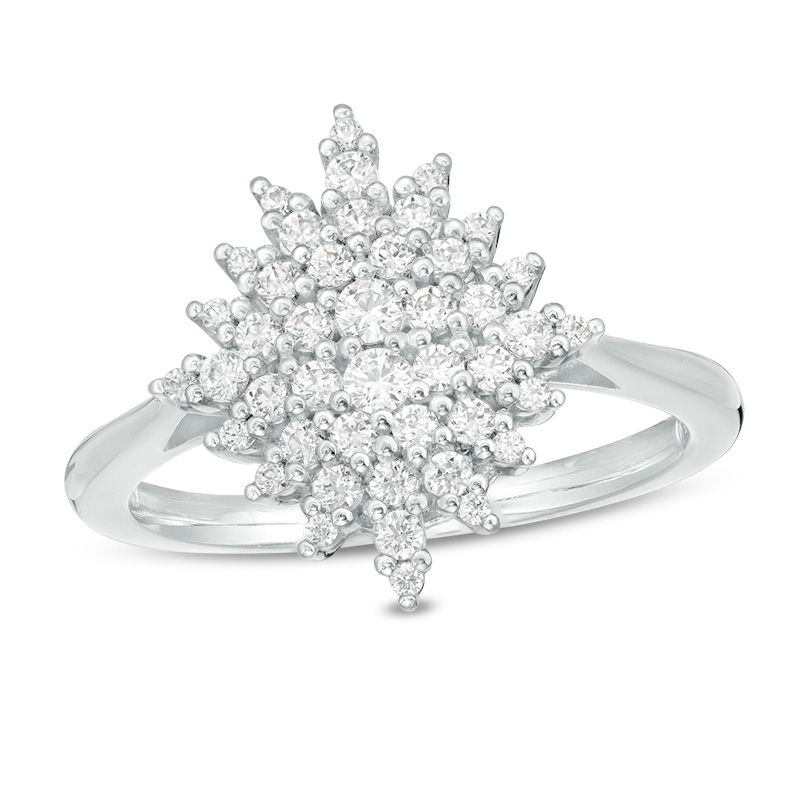 Peoples 100-Year Anniversary 0.50 CT. T.W. Diamond Snowflake Ring in 10K White Gold|Peoples Jewellers