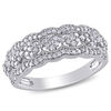 0.49 CT. T.W. Composite Diamond Scallop Vintage-Style Ring in 10K White Gold