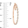 0.29 CT. T.W. Diamond Marquise Hoop Earrings in 10K Rose Gold