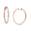 0.23 CT. T.W. Diamond Double Row Hoop Earrings in 10K Rose Gold