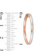 0.23 CT. T.W. Diamond Double Row Hoop Earrings in 10K Rose Gold