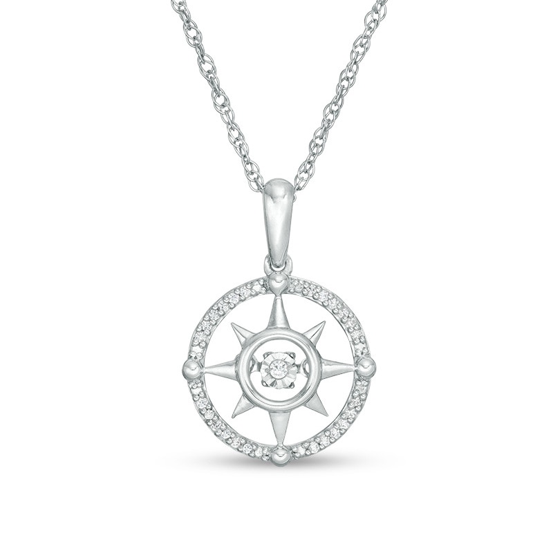 Unstoppable Love™ CT. T.W. Diamond Compass Pendant in Sterling Silver|Peoples Jewellers
