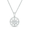 Thumbnail Image 1 of Unstoppable Love™ 0.04 CT. T.W. Diamond Compass Pendant in Sterling Silver