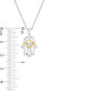 Unstoppable Love™ Diamond Accent Hamsa Pendant in Sterling Silver and 10K Gold