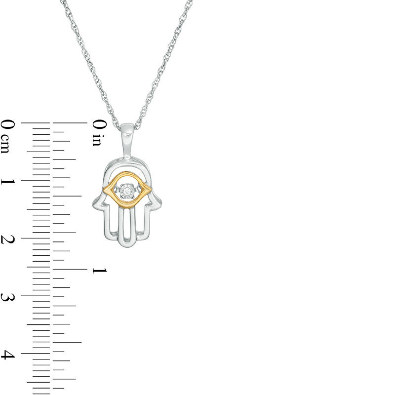 Unstoppable Love™ Diamond Accent Hamsa Pendant in Sterling Silver and 10K Gold|Peoples Jewellers