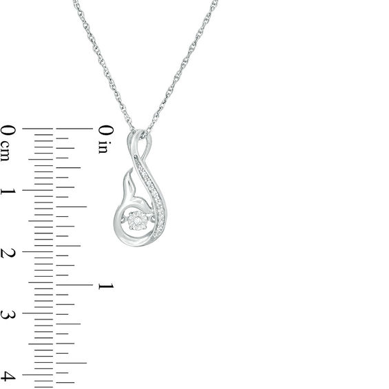 Unstoppable Love™ 0.04 CT. T.W. Diamond Whale Tail Pendant in Sterling Silver