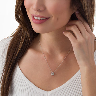 Unstoppable Love™ Diamond Accent Paw Print Pendant in Sterling Silver